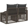 Sodo sofa 2-Vietų skaičius Pilka poliratanas