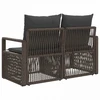 Sodo sofa 2-Vietų skaičius Pilka poliratanas