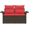 Sodo sofa 2-Vietų skaičius poliratanas
