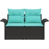 Sodo sofa 2-Vietų skaičius poliratanas