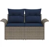 Sodo sofa 2-Vietų skaičius poliratanas