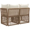Sodo sofa 2-Vietų skaičius Smėlio poliratanas