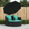 Sodo sofa 8 vnt. poliratanas Juoda ir turkio