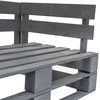 Sodo sofa iš palečių su smėlio pagalvėlėmis, pušies mediena