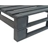 Sodo sofa iš palečių su smėlio pagalvėlėmis, pušies mediena