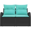 Sodo sofa Juoda 124 x 62 x 85cm poliratanas