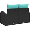 Sodo sofa Juoda 124 x 62 x 85cm poliratanas