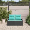 Sodo sofa Juoda 124 x 62 x 85cm poliratanas
