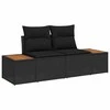 Sodo sofa Juoda 184 x 62 x 85cm poliratanas