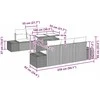Sodo Sofų Rinkinys 7 vnt. Ruda ir grietinėlė