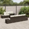 Sodo Sofų Rinkinys su pagalve 8 pcs Ruda ir grietinėlė