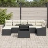 Sodo Sofų Rinkinys su pagalve 8 pcs Juoda ir kreminė