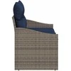 Sodo sofa Pilka 123 x 62 x 69cm poliratanas
