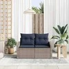 Sodo sofa Pilka 123 x 62 x 69cm poliratanas