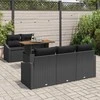 Sodo valgomojo komplektas su pagalve 6 pcs Juoda ir Ruda