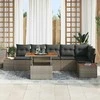 Sofa Sodo valgomojo komplektas su pagalve 7 pcs Pilka ir ruda