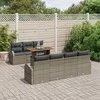 Sodo Sofų Rinkinys su pagalve 8 pcs Pilka