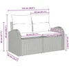 Sodo sofa Ruda 124 x 62 x 85cm poliratanas