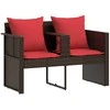 Sodo sofa Ruda ir raudona 168 x 168 x 180 cm poliratanas