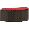 Sodo sofa Ruda ir raudona 168 x 168 x 180 cm poliratanas