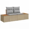 Sodo sofa Smėlio 184 x 62 x 85cm poliratanas