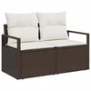 Sodo sofa su pagalve 120 x 62 x 69 cm poliratanas