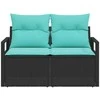 Sodo sofa su pagalve 120 x 62 x 69 cm poliratanas