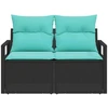 Sodo sofa su pagalve 120 x 62 x 69 cm poliratanas