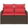 Sodo sofa su pagalve 121 x 62 x 69 cm poliratanas