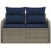 Sodo sofa su pagalve 121 x 62 x 69 cm poliratanas