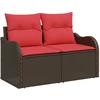Sodo sofa su pagalve 121 x 62 x 69 cm poliratanas