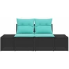 Sodo sofa su pagalve 184 x 62 x 69 cm poliratanas