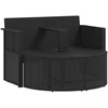 Sodo sofa su pagalve 8 pcs Juoda ir turkio poliratanas