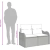 Sodo sofa su pagalve Juoda 121 x 62 x 69cm poliratanas