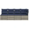 Sodo sofa su pagalve Pilka 227 x 62 x 69 cm poliratanas