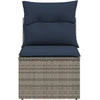 Sodo sofa su pagalve Pilka 55 x 62 x 69 cm poliratanas