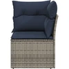 Sodo sofa su pagalve Pilka 62 x 62 x 69 cm poliratanas
