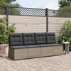 Sodo sofa Pilka poliratanas