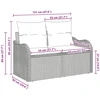 Sodo sofa su pagalve su saugykla 121 x 62 x 69 cm poliratanas
