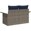 Sodo sofa su pagalve su saugykla 141 x 62 x 69 cm poliratanas