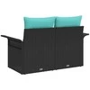 Sodo sofa su pagalve su saugykla 141 x 62 x 69 cm poliratanas