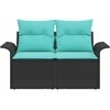 Sodo sofa su pagalve su saugykla 141 x 62 x 69 cm poliratanas