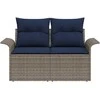 Sodo sofa su pagalve su saugykla 141 x 62 x 69 cm poliratanas