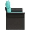 Sodo sofa su pagalve su saugykla 141 x 62 x 69 cm poliratanas