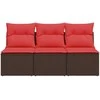| Sodo sofa | su pagalve Ruda 165 x 62 x 69 cm Poli ratanas