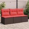 | Sodo sofa | su pagalve Ruda 165 x 62 x 69 cm Poli ratanas