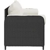 Sodo sofa su pagalvėlėmis, 3 sėdimos vietos, juodas, poliratanas