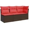 | Sodo sofa | su pagalve Ruda 172 x 62 x 69 cm Poli ratanas
