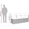 | Sodo sofa | su pagalve Ruda 172 x 62 x 69 cm Poli ratanas