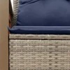 Sodo sofa su pagalvėlėmis, dvivietė, pilka, polirotangas